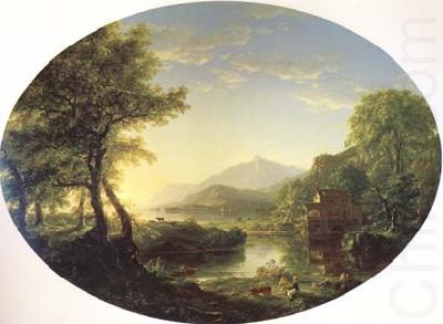 The Old Mill at Sunset (mk13), Thomas Cole